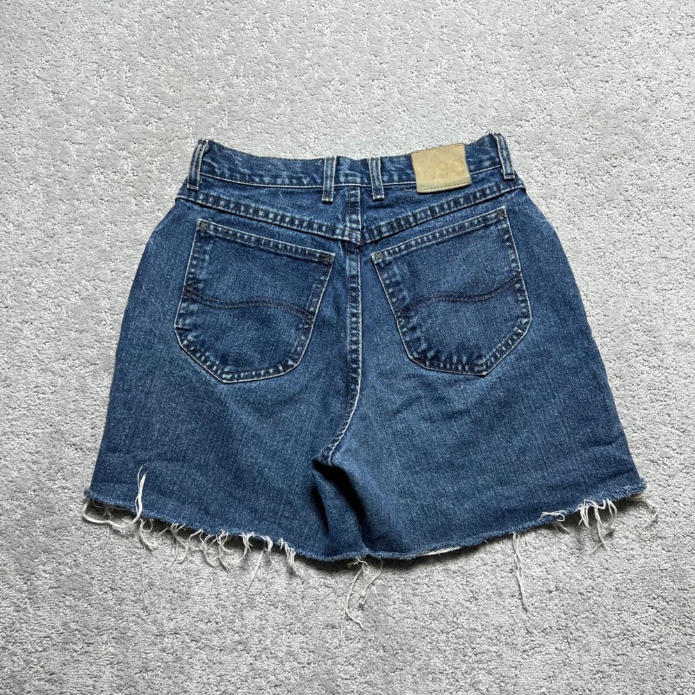 Lee Blue Denim Cutoff Jean Shorts - Picture 8 of 14